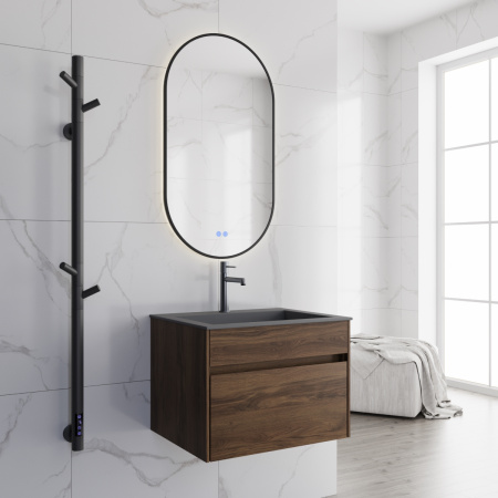 База под раковину Кьяра (Chiara) 600 подвесная, 1 выкатной ящик микролифт, Дуб Чарльстон (C.Oak)