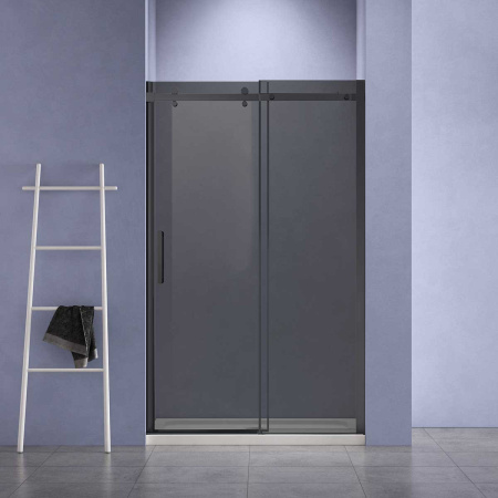 Душевая дверь Комо-Н (Como-N) VDS-4CN160CGB, 1600, черный, стекло тонированное