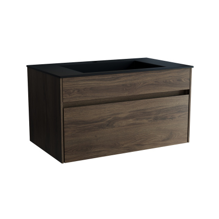 База под раковину Кьяра (Chiara) 800 подвесная, 1 выкатной ящик микролифт, Дуб Чарльстон (C.Oak)