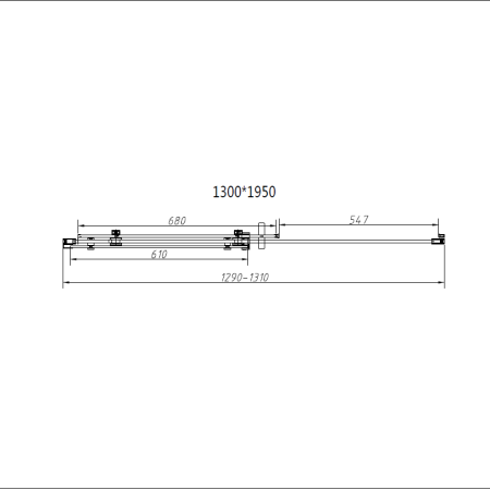 Душевая дверь Комо-Н (Como-N) VDS-4CN130CGB, 1300, черный, стекло тонированное