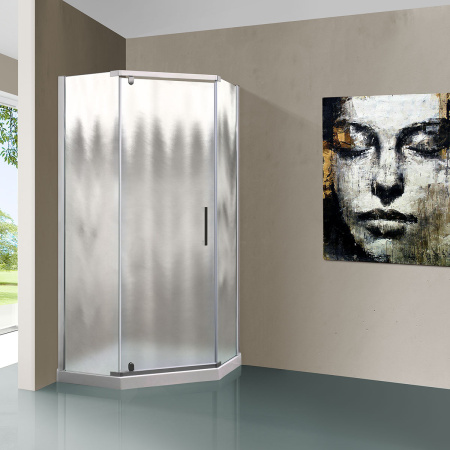Душевой уголок Стреса (Stresa) VSP-1S900CH, 900*900, хром, стекло шиншилла