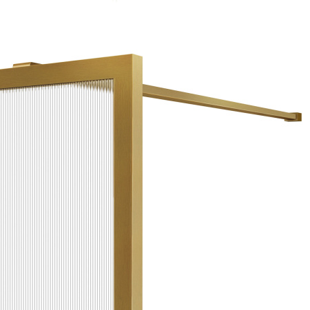 Душевая перегородка Волк-Ин (Walk-In) VSW-1HP110FLBG, 1100*2000, брашированное золото, стекло рифленое