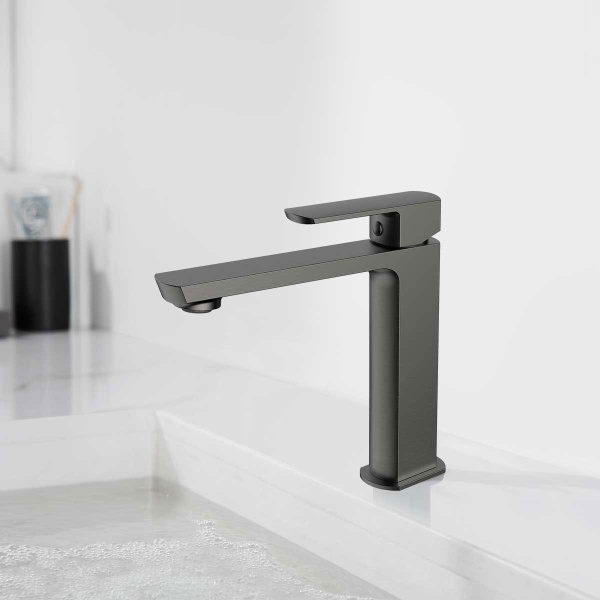 Смеситель для раковины Next VBF-1N1GM однорычажный, вороненая сталь