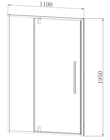 Душевая дверь Слим-Н (Slim-N) VDP-4SN110CL, хром, стекло прозрачное