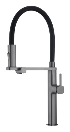 Смеситель для кухни Vincea VKF-119GM, вороненая сталь