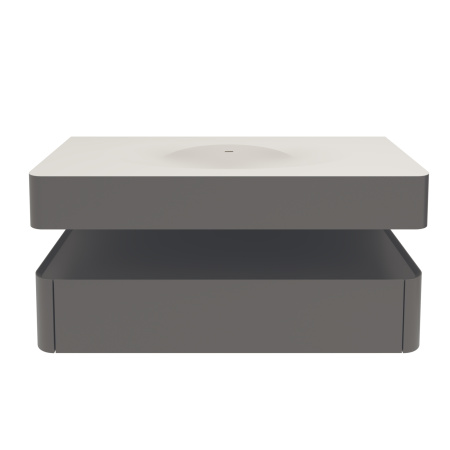 База под раковину Каприз (Caprise) 1200 подвесная, 1 выкатной ящик микролифт, серый матовый