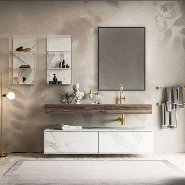 Зеркало с подсветкой VLM-3VN600B-2 600х800 c сенсорным выключателем и диммером, антизапотевание