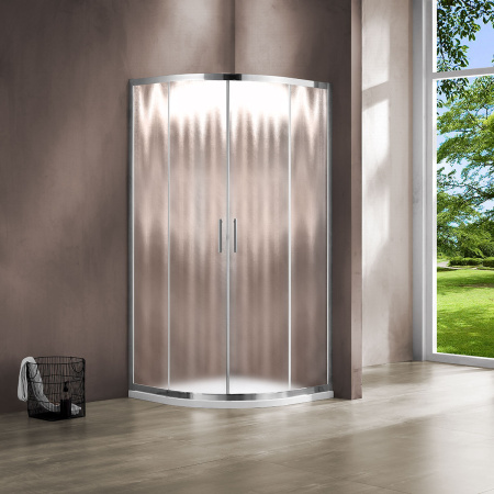 Душевой уголок Garda VSQ-1G900CH, 900*900, хром, стекло шиншилла 