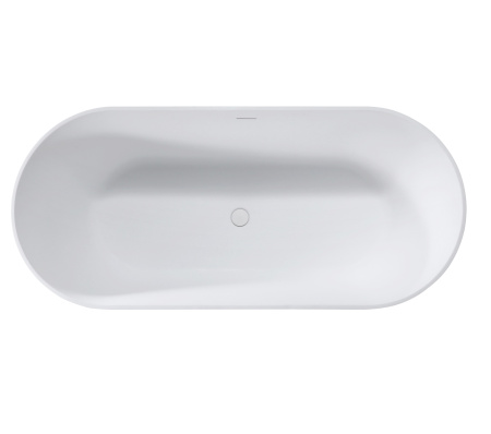 Ванна Солид Серфейс (Solid Surface) Vincea VBT-4S09MW, 1700*750*550, белый матовый, щелевой перелив