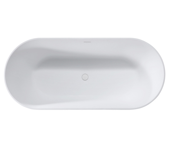 Ванна Солид Серфейс (Solid Surface) Vincea VBT-4S09MW, 1700*750*550, белый матовый, щелевой перелив