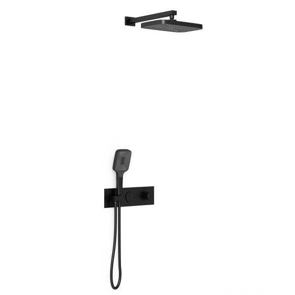 Душевой комплект VSFW-422T1MB встраиваемый, термостатический, двухрежимный, черный