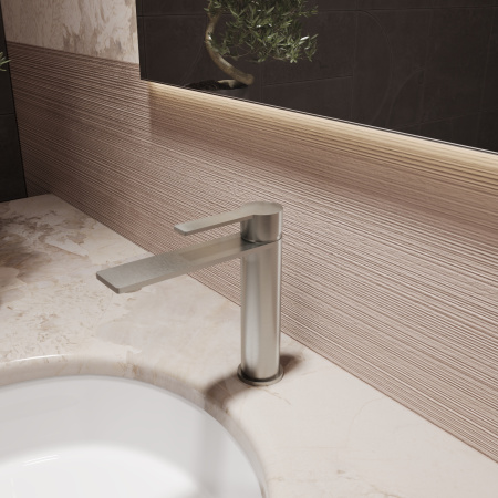 Смеситель для раковины Линеа (Linea) VBF-4LN1BN, брашированный никель