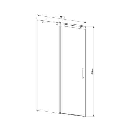 Душевая дверь Дайс (Dice) VDS-4D160CLB, 1600, черный, стекло прозрачное