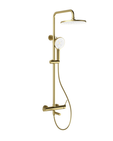 Душевая стойка Феерие (Feerie) VSFS-5FE1BG с изливом, брашированное золото