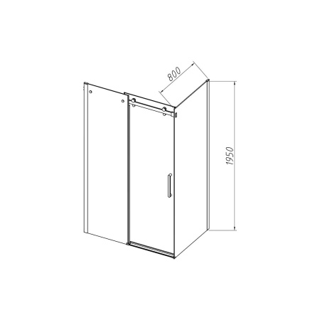 Душевой уголок Комо-Н (Como-N) VSR-4CN8013CGB, 1300*800, черный, стекло тонированное