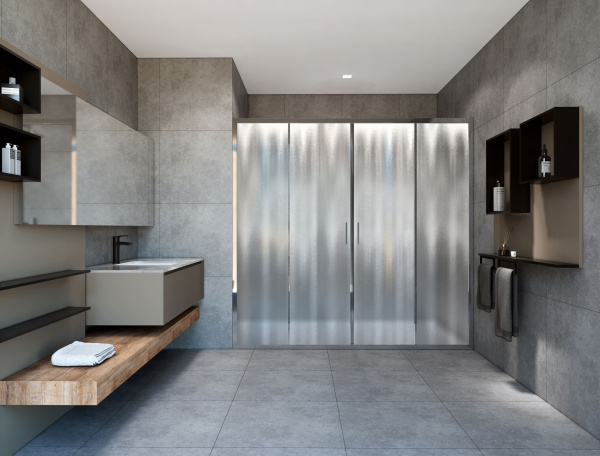 Душевая дверь Garda VDS-1G2170CH, 1700, хром, стекло шиншилла