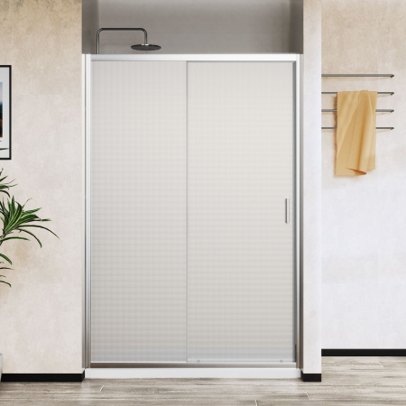 Душевая дверь Сити (City) VDS-5CT110MT, 1100, хром, стекло текстурное