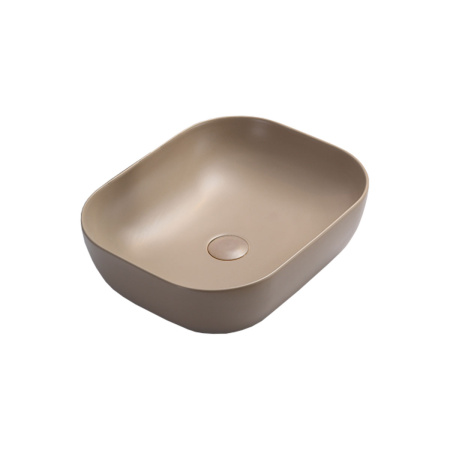 Раковина керамическая Vincea VBS-101MC, 500*400*140, накладная, цвет капучино матовый