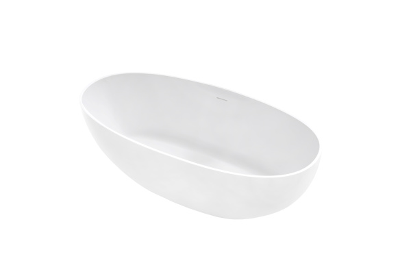 Ванна Солид Серфейс (Solid Surface) Vincea VBT-4S06-1600MW, 1600*750*560, белый матовый, щелевой перелив