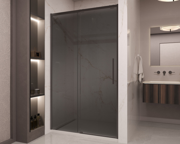 Душевая дверь Stella VDS-1ST120CGB, 1200, черный, стекло тонированное Душевая дверь Stella VDS-1ST120CGB, 1200, черный, стекло тонированное