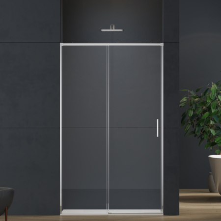 Душевая дверь Софт 2 (Soft 2) VDS-3SO2130CL, 1300, хром, стекло прозрачное