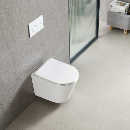 Унитаз подвесной Piatti VT1-11T Tornado, цвет белый, ультратонкое soft-close сиденье