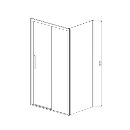 Душевой уголок Софт (Soft) VSR-3SO9011CLB, 1100*900, черный, стекло прозрачное