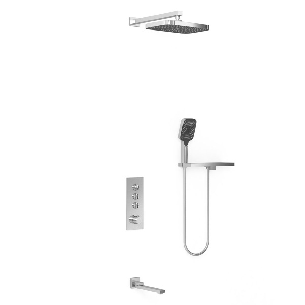 Душевой комплект VSFW-431T1RCH встраиваемый, термостатический, трехрежимный, хром