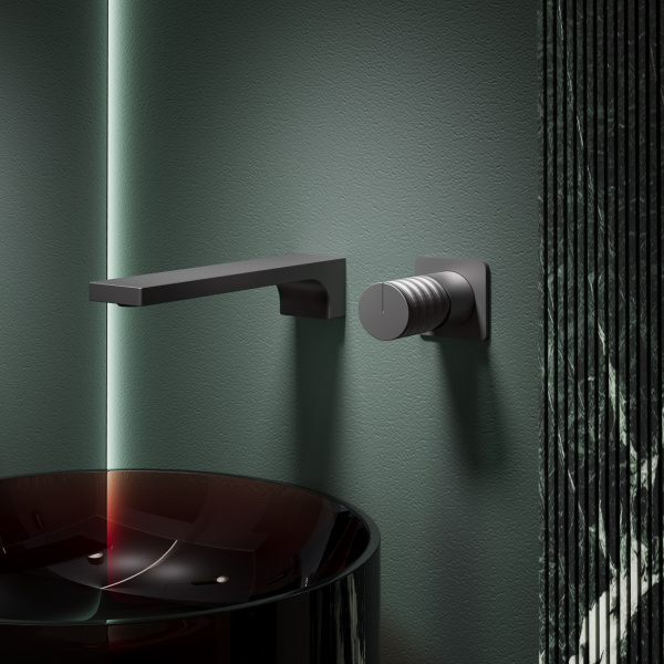 Смеситель для раковины Domus VBFW-5DM01GM встраиваемый, вороненая сталь