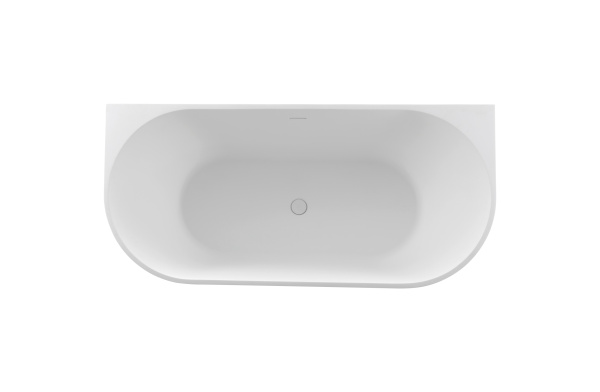Ванна Солид Серфейс (Solid Surface) Vincea VBT-4S07-1700MW, 1700*800*550, белый матовый, щелевой перелив