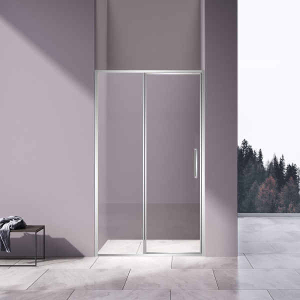 Душевая дверь Slim 8mm VDP-4SL120CL, хром, стекло прозрачное Душевая дверь Slim 8mm VDP-4SL120CL, хром, стекло прозрачное