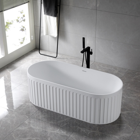 Ванна Солид Серфейс (Solid Surface) Vincea VBT-4S09MW, 1700*750*550, белый матовый, щелевой перелив
