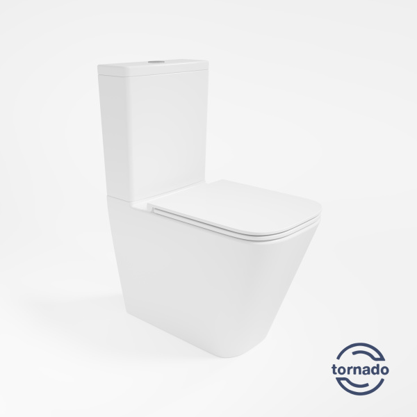 Унитаз-компакт Tornado Q-Line VT2-12T,  цвет белый, ультратонкое сиденье soft-close, P-trap