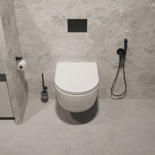 Унитаз подвесной Evo VT1-34ST Tornado, цвет белый, ультратонкое сиденье soft-close