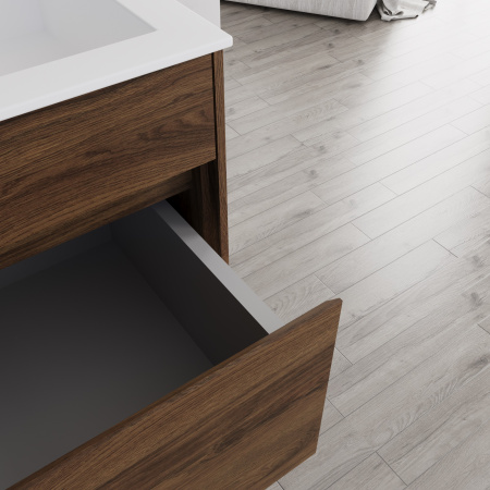 База под раковину Кьяра (Chiara) 600 подвесная, 1 выкатной ящик микролифт, Дуб Чарльстон (C.Oak)