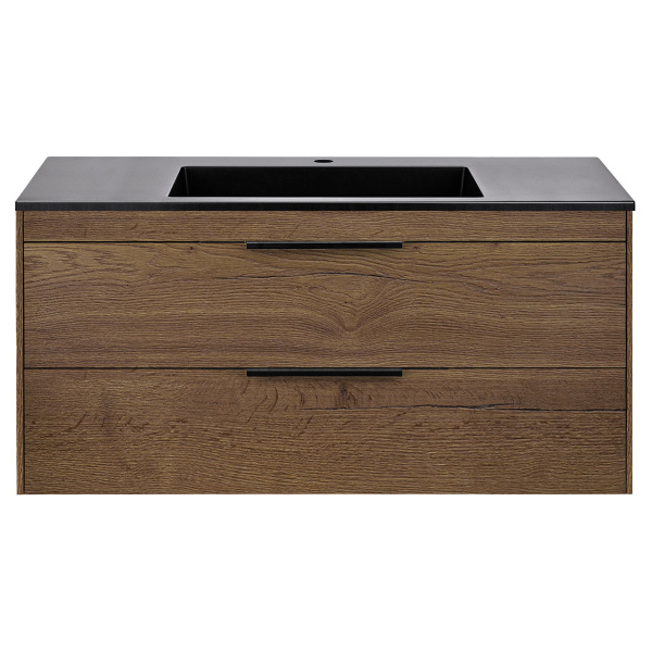 База под раковину Chiara 2D 1000 подвесная, 2 выкатных ящика soft-close, T.Oak