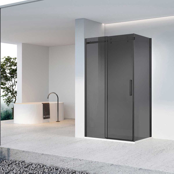 Душевой уголок Como-N VSR-4CN8015CGB, 1500*800, черный, стекло тонированное Душевой уголок Como-N VSR-4CN8015CGB, 1500*800, черный, стекло тонированное