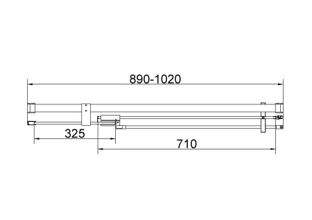 Душевая дверь Экстенза (Extenza) VDP-4EX9010CLGM, 900/1000, вороненая сталь, стекло прозрачное