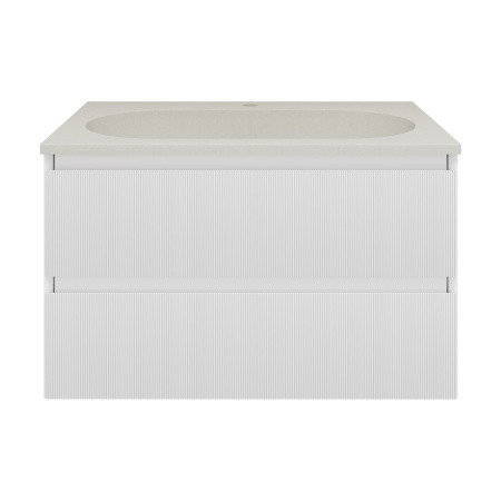 База под раковину Велле (Welle) 800 подвесная, 2 выкатных ящика микролифт, Белый матовый софт-тач