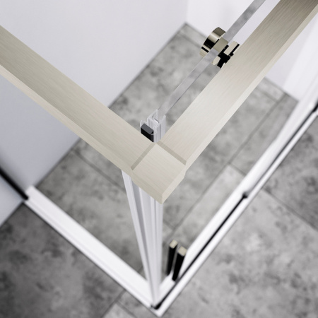 Душевой уголок Слим-Н (Slim-N) VSR-4SN9012CLBN, 1200*900, брашированный никель, стекло прозрачное