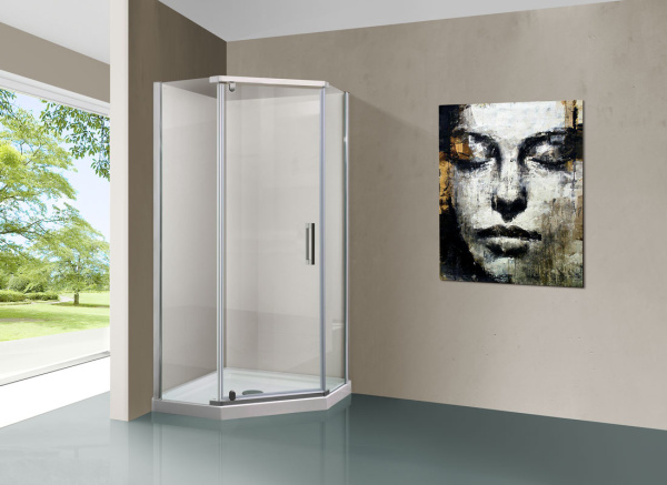 Душевой уголок Stresa VSP-1S900CL, 900*900, хром, стекло прозрачное  Душевой уголок Stresa VSP-1S900CL, 900*900, хром, стекло прозрачное