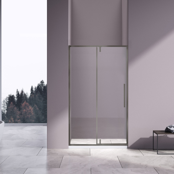 Душевая дверь Slim-N VDP-4SN120CLGM, вороненая сталь, стекло прозрачное Душевая дверь Slim-N VDP-4SN120CLGM, вороненая сталь, стекло прозрачное