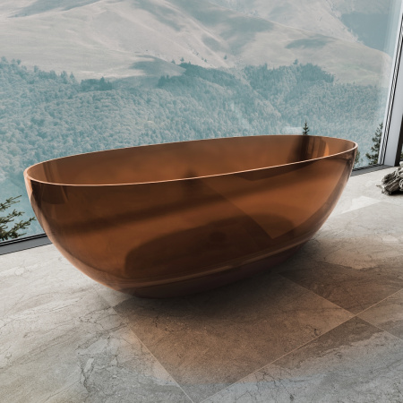 Ванна прозрачная Vincea VBT-6T01BR, 1700*750*550, цвет янтарь прозрачный