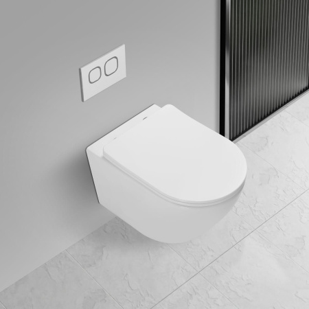 Унитаз подвесной Глобо (Globo) VT1-14T Торнадо, цвет белый, ультратонкое микролифт сиденье