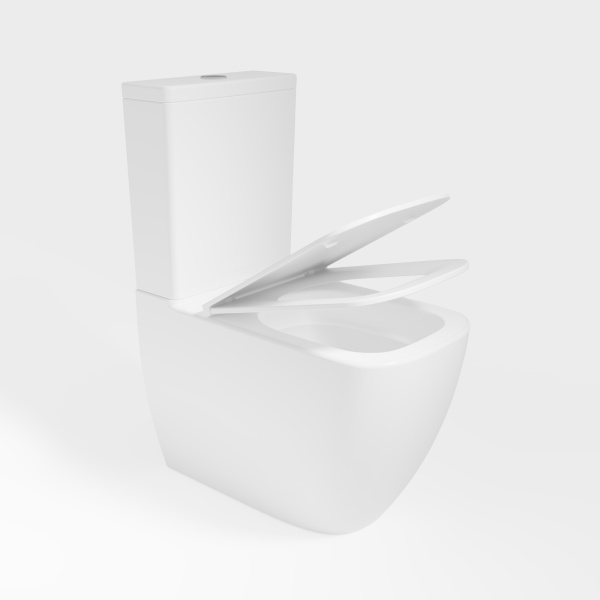 Унитаз-компакт Tornado Bien VT2-51T безободковый, белый, ультратонкое сиденье soft-close, P-trap