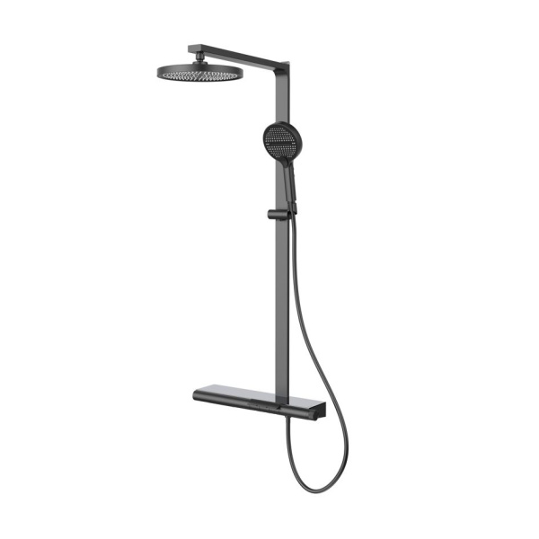 Душевая стойка Aspire VSFS-4AS1GM с изливом, вороненая сталь