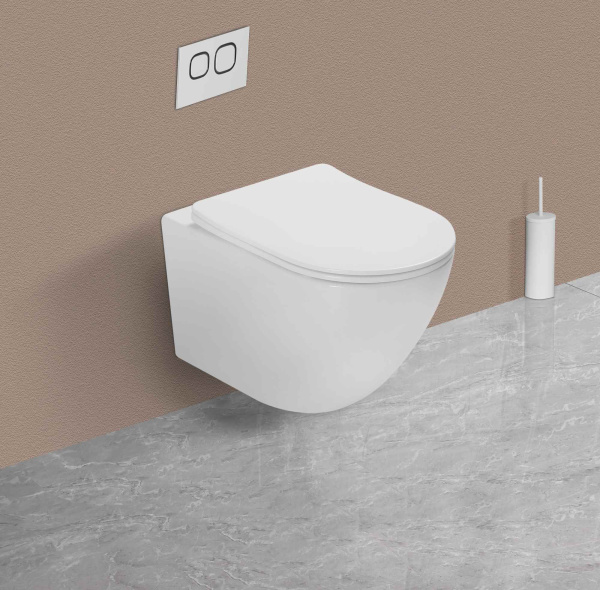 Унитаз подвесной Globo VT1-14ST Tornado, цвет белый, ультратонкое сиденье soft-close