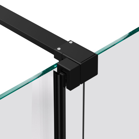 Душевая перегородка Волк-Ин (Walk-In) VSW-1WSL120GSB, 1200*2000, черный матовый, стекло янтарь