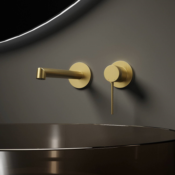 Смеситель для раковины Rim VBFW-2RM1BG встраиваемый однорычажный, брашированное золото