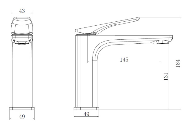 Смеситель для раковины Puro VBF-5P01CH, хром